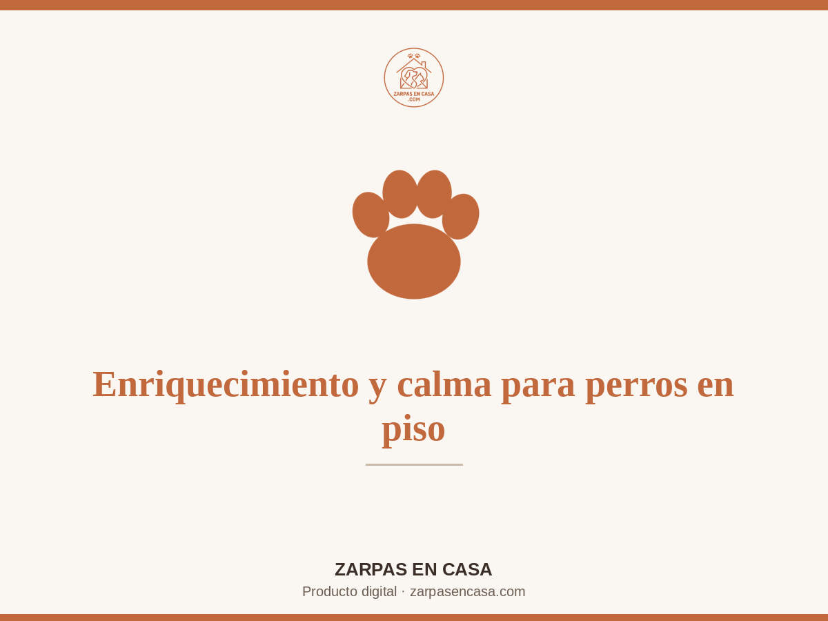 Enriquecimiento y Calma para Perros en Piso
